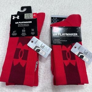 Under Armour Playmaker Red Athletic Socks